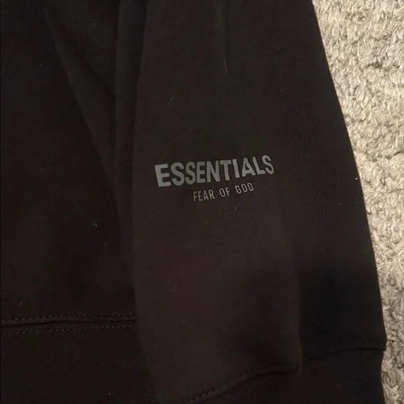 Essentials Men's Black Crewneck Sweater - Picture 3 of 6